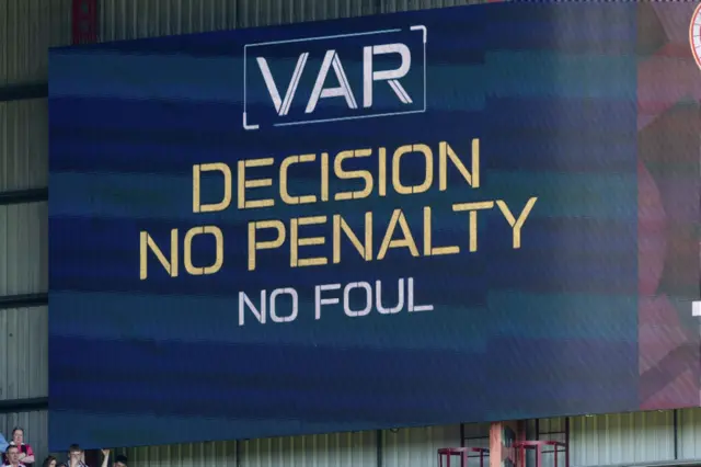 VAR check at Hearts