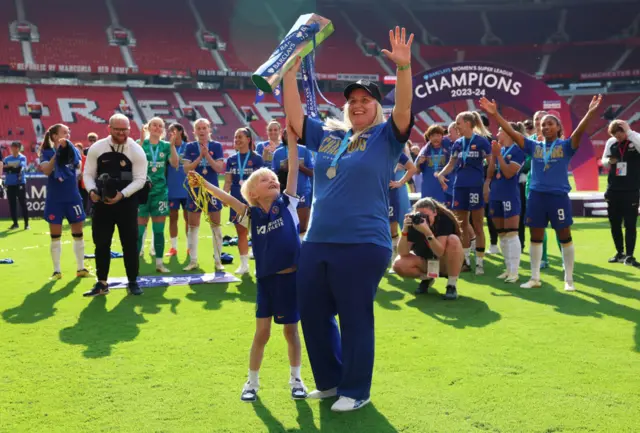 Emma Hayes with WSL trophy