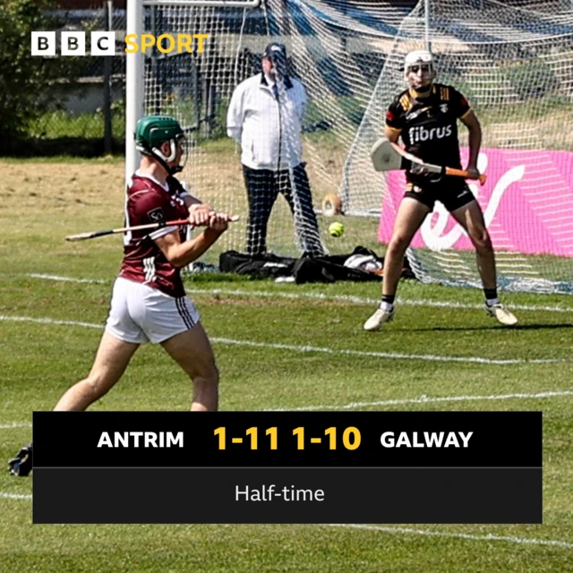 HT: Antrim 1-11 Galway 1-10