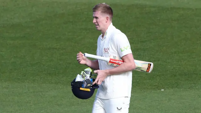 Zak Crawley walks off the field