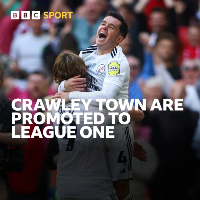 Crawley are promoted