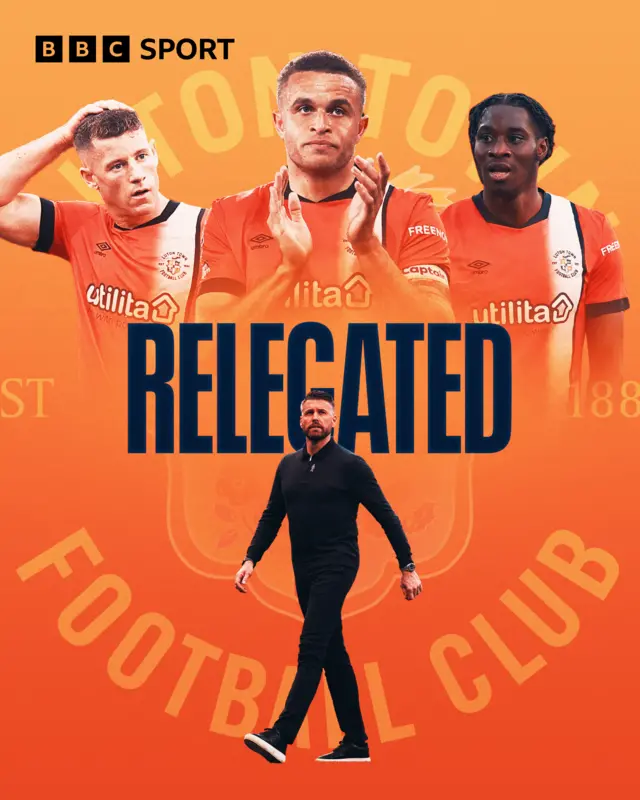 Luton relegated