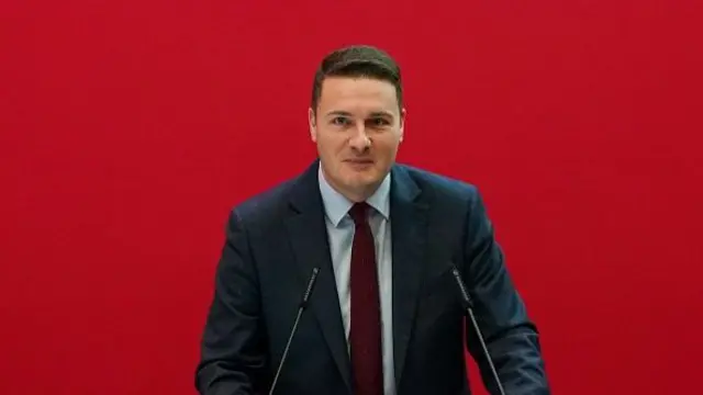 Wes Streeting delivers a speech during the Labour North Conference on 2 March 2024 in Newcastle upon Tyne, England