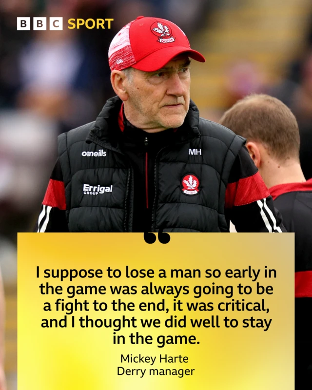 Derry manager Mickey Harte