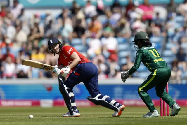 Nat Sciver-Brunt plays a shot