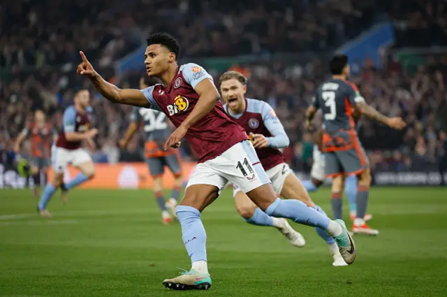 Ollie Watkins of Aston Villa celebrates