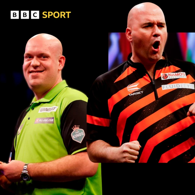 Michael van Gerwen and Rob Cross graphic