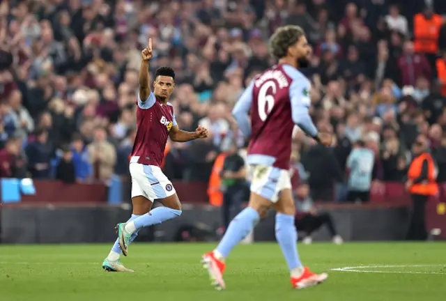 Ollie Watkins of Aston Villa celebrates