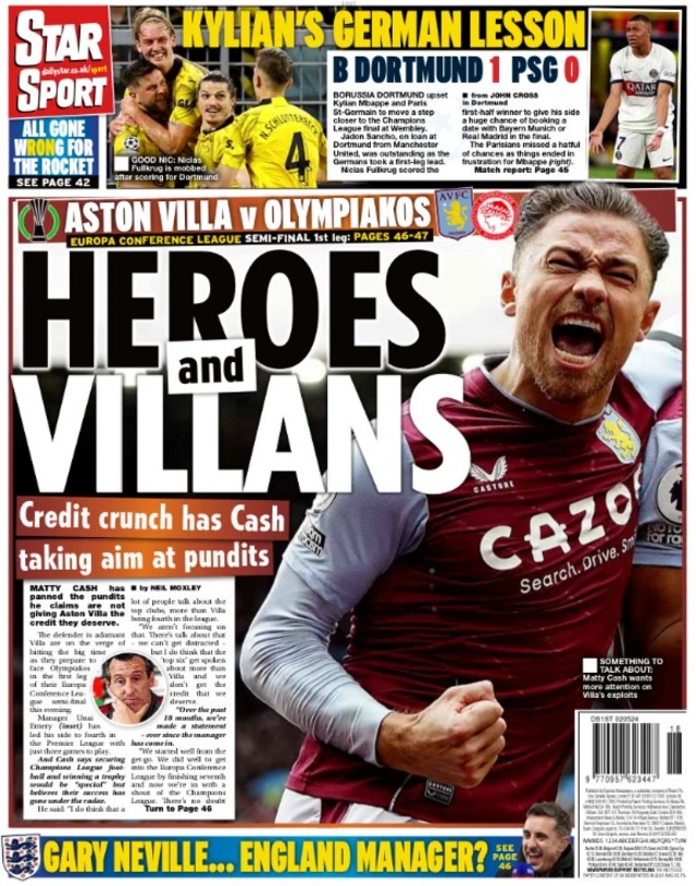 Back page of the Daily Star on 2 May 2024