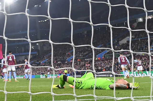 Robin Olsen reacts having conceded their fourth goal