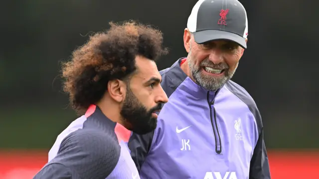 Mo Salah and Jurgen Klopp