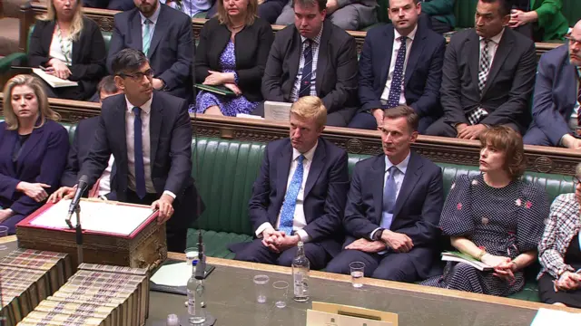 Rishi Sunak speaking in the House of Commons