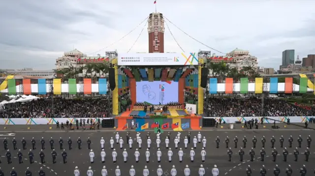 Military parade before Lai's speech