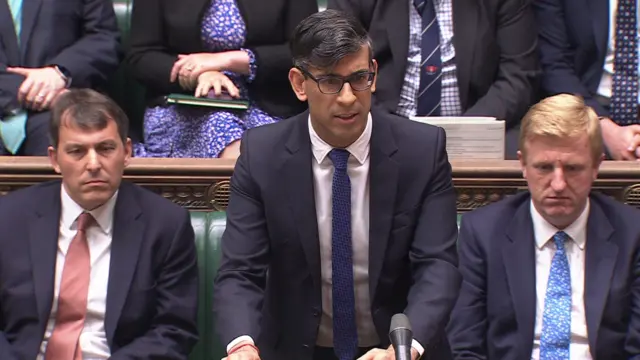 Rishi Sunak speaking in the House of Commons