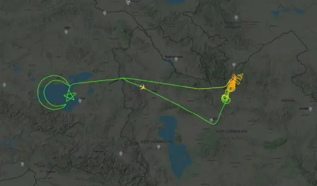 Turkish drone drew a Turkish flag on the sky after its mission was completed in Iran