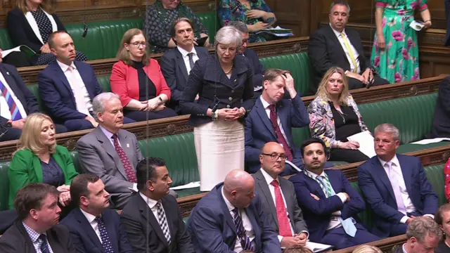 Theresa May speaking in the House of Commons