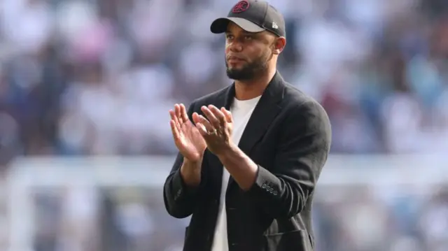 Vincent Kompany applauds Burnley supporters