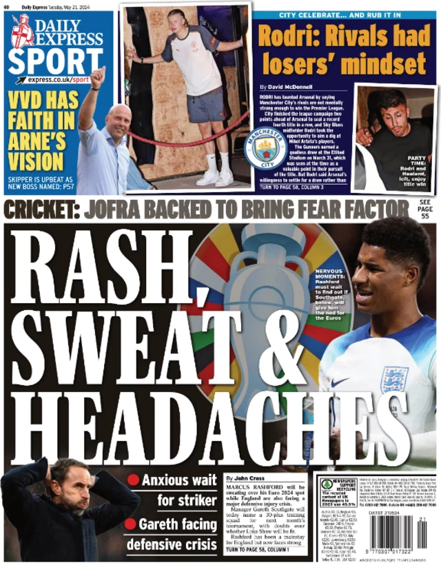 Daily Express back page