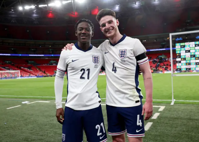 Kobbie Mainoo and Declan Rice