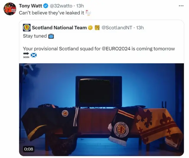 Tony Watt tweet