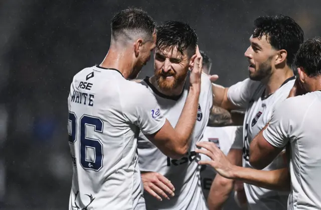 County celebrate Baldwin's goal