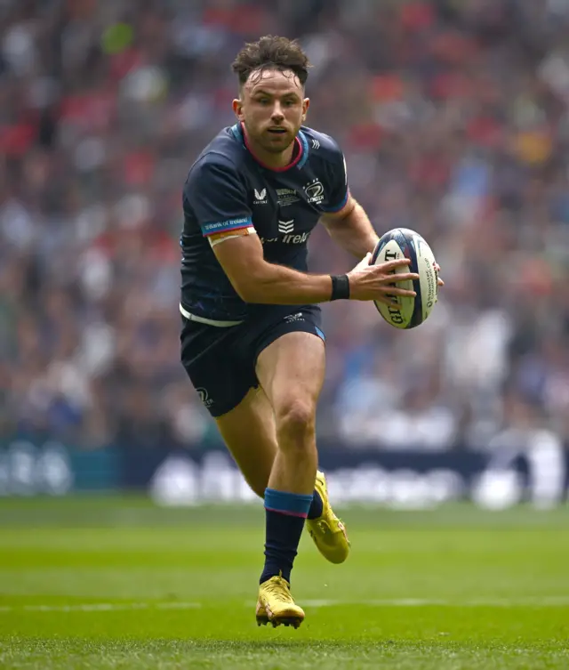 Hugo Keenan of Leinster during the Champions Cup final