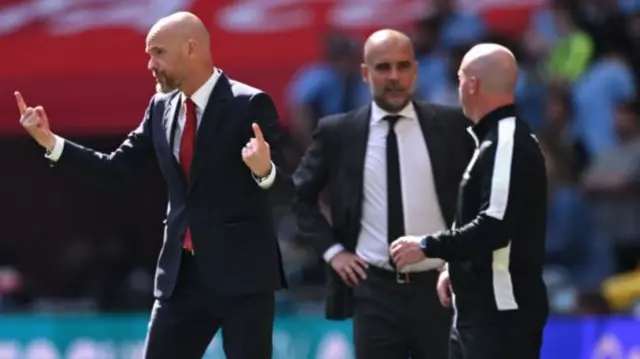 Erik ten Hag and Pep Guardiola