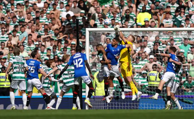 Joe Hart punches clear