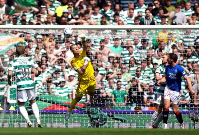 Joe Hart punches clear