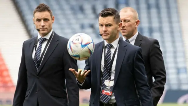 Nick Walsh arriving at Hampden