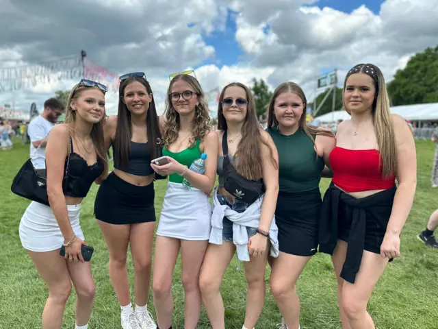 Six females at Big Weekend