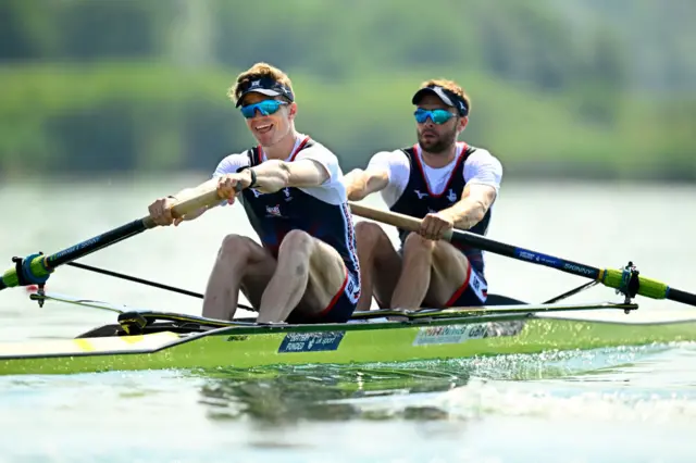 Oliver Wynne-Griffith and Tom George in action