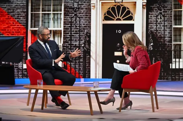 James Cleverly and Laura Kuenssberg