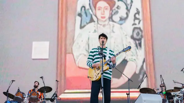 Ezra Koenig of Vampire Weekend during the BBC Radio1 Big Weekend at Stockwood Park, Luton