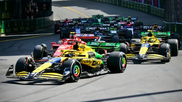 Oscar piastri in second place at race restart