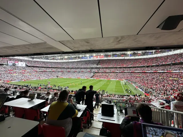 Wembley Stadium ahead of the Championship play-off final