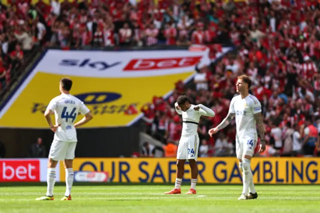 Leeds players look dejected