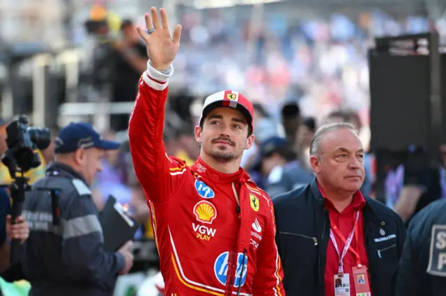 Charles Leclerc at the Monaco GP.