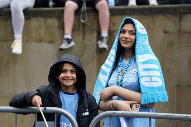 Fans in rain