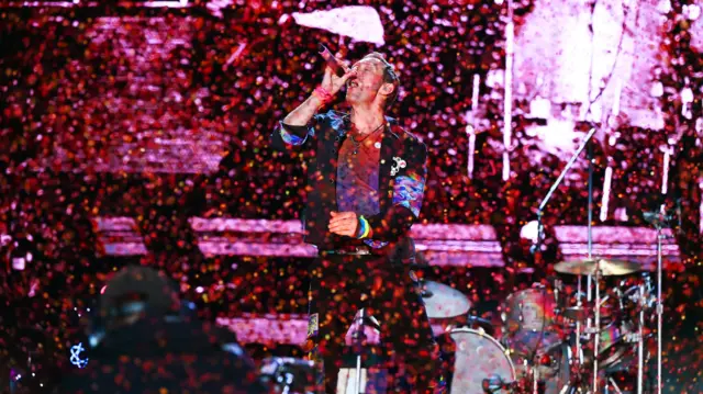 Coldplay on stage