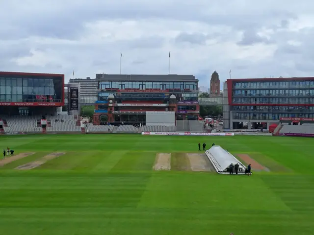 The scene at Old Trafford