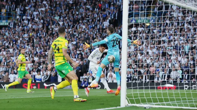 Leeds v Norwich match action