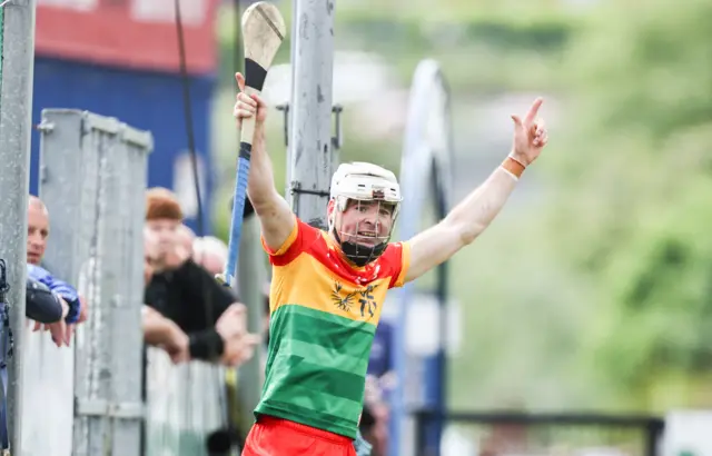 Martin Kavanagh celebrates after scoring his side's second goal of the game