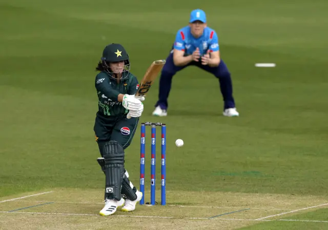 Pakistan's Sidra Ameen in action