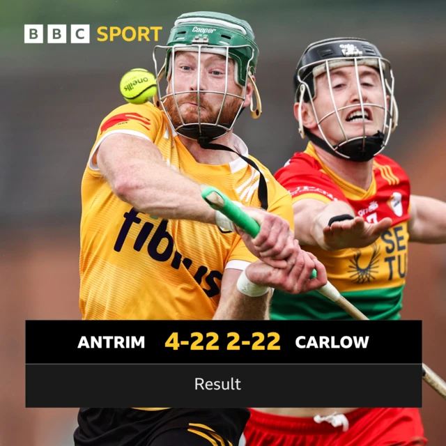 FT: Antrim 4-22 Carlow 2-22