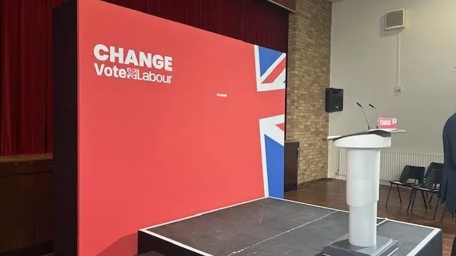 Keir Starmer's stage in West Sussex