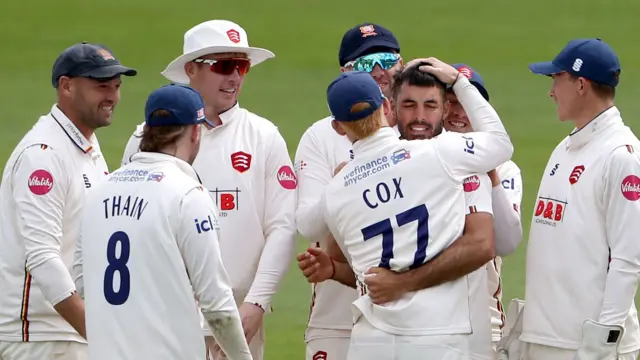 Shane Snater takes a wicket for Essex