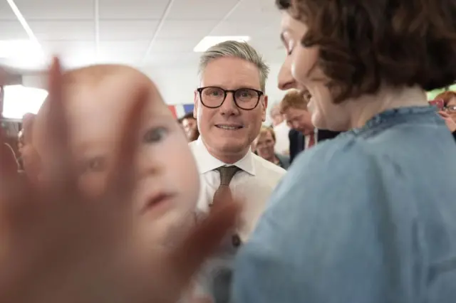 Baby Soren and Keir Starmer