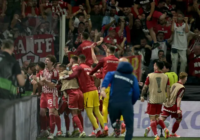 Olympiakos celebrate