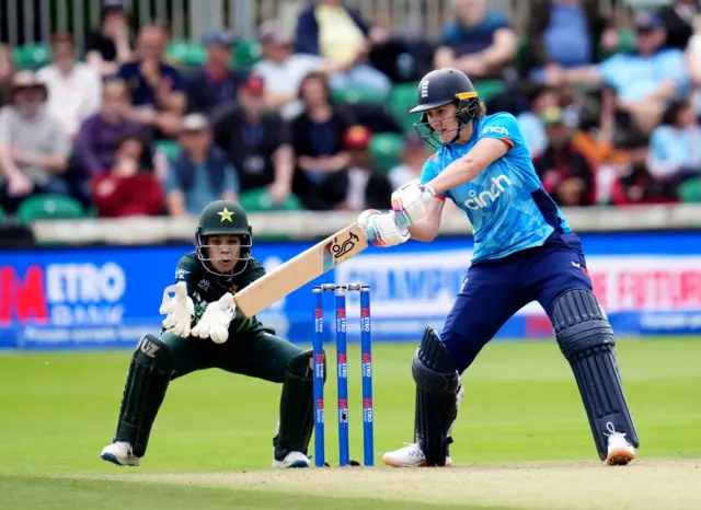 Nat Sciver-Brunt plays a shot